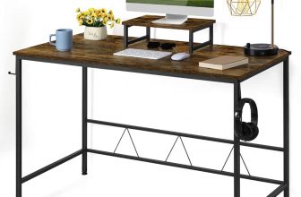 Computer desk with removable monitor stand – $43+
