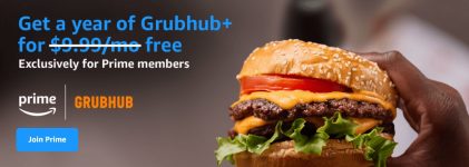 FREE 🔥🔥1-Year Grubhub+ Membership EXCLUSIVELY FOR PRIME MEMBERS ONLY