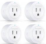 4 pack Smart plug with Alexa, Echo, Google – $15+