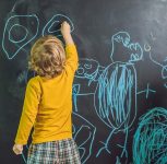 Chalk board wall paper peel and stick – $7+