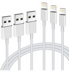 3 pack of iphone charger cable – $4+