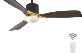 Ceiling fan with light and Remote – $58