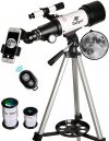 Gskyer Telescope, 70mm Aperture 400mm AZ Mount Astronomical Refracting Telescope – $62