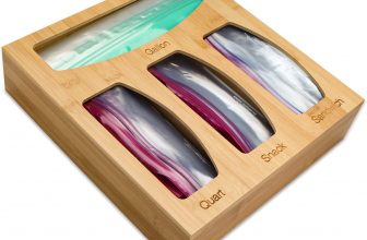 Bamboo Ziplock Bag Organizer for Kitchen Drawer – $8
