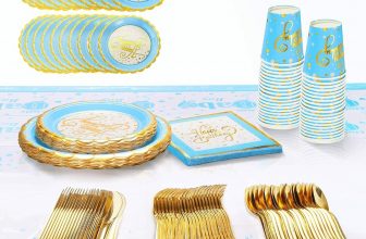 141pcs Blue and gold party supplies – $10