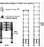 10.5ft telescopic ladder – $49+