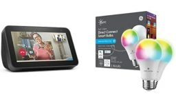 Echo show 5 and 2 GE smart bulb – $40