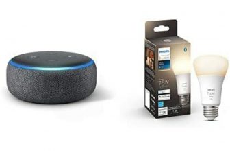Echo dot with smart bulb – $17+
