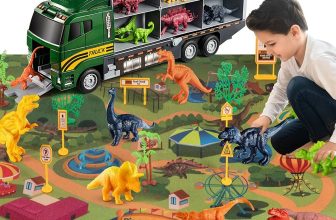 Dinosaur trucks with play mat – $18+