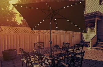 Solar powered patio umbrella – $45+