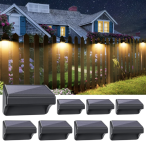 8pack solar fence lights -$11