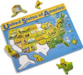 USA map wooden puzzle – $9+