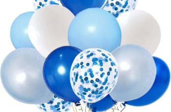 50pcs Blue and white balloon – $5