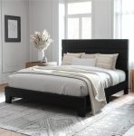 Queen upholstered bed with headboard – $157