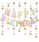 Happy birthday banner decorations – $4+