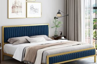 King bed frame upholstered – $116