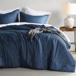 3pcs Comforter set Blue – $18+