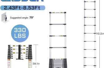 8.5ft Telescopic ladder – $33+