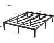 King size Metal Platform Bed frame – $70