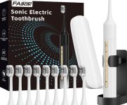 Electric toothbrush with 10 brush heads – $9