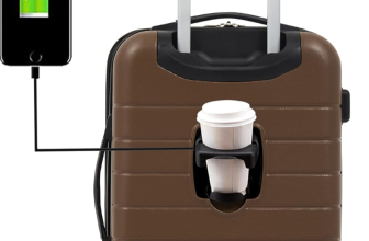 Wrangler 20″ Carryon luggage with USB port – $27